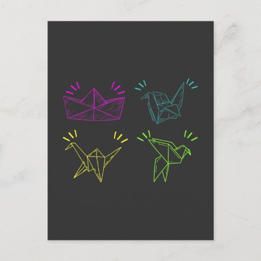 Papier origami Japanse Papiervouwen Briefkaart (Voorkant)