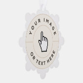 Papier Ornament Kaart - Aangepast (afbeelding/teks (Rechts)