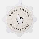 Papier Ornament Kaart - Aangepast (afbeelding/teks (Voorkant)