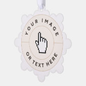 Papier Ornament Kaart - Aangepast (afbeelding/teks (Links)