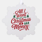 Papier Ornament Kaart-Funny Xmas Quote Kaart (Achterkant)