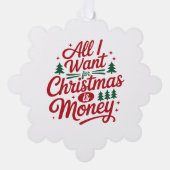 Papier Ornament Kaart-Funny Xmas Quote Kaart (Voorkant)