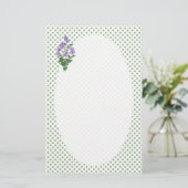 Papier: Overtredingen, poka Dots to Personalize Briefpapier (Staand voorkant)