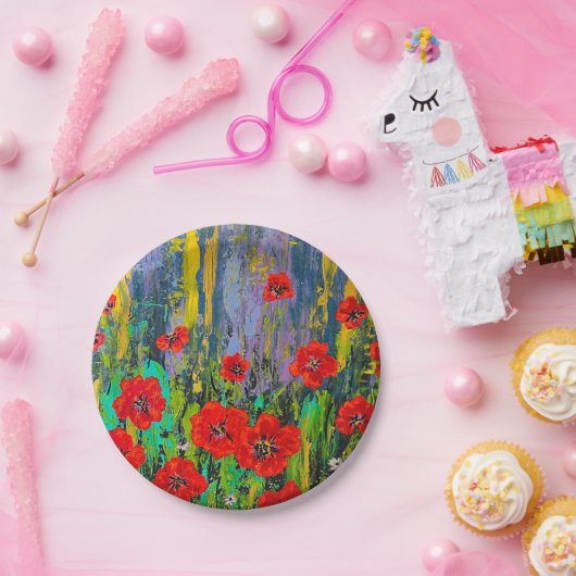 Papier papaver Bord (Feest)
