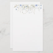 Papier papier-blauwe bloemen (Voorkant / Achterkant)