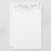 Papier papier-blauwe bloemen (Voorkant)