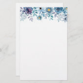 Papier papier-blauwe bloemen (Voorkant / Achterkant)