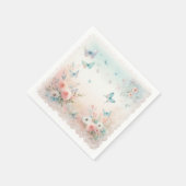 Papier partij servet, zacht, waterverf, vlinders servet (Hoek)