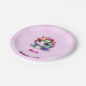 Papier & Party Borden schattige eenhoorn Papieren Bordje (Gekanteld)