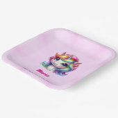 Papier & Party Borden schattige eenhoorn Papieren Bordje (Gebogen)