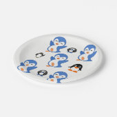 Papier Pate Pinguïns Papieren Bordje (Gekanteld)