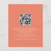PAPIER Peach Peonies Floral QR Code Weddenschap Ui Flyer (Achterkant)
