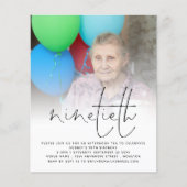 PAPIER | Photo Overlay Script 90th Birthday Invite Flyer (Voorkant)