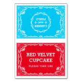 Papier Picado Colorful Mexican Wedding Buffet Kaart (Voorkant)