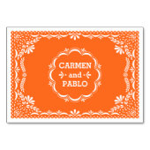 Papier Picado Colorful Mexican Wedding Buffet Kaart (Achterkant)