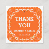 Papier Picado Colorful Mexican Wedding for Label (Achterkant)