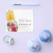 PAPIER Pineappel Floral Bridal Shower Flyer (Enkel)