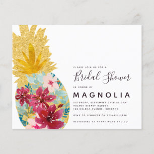 PAPIER Pineappel Floral Bridal Shower Flyer