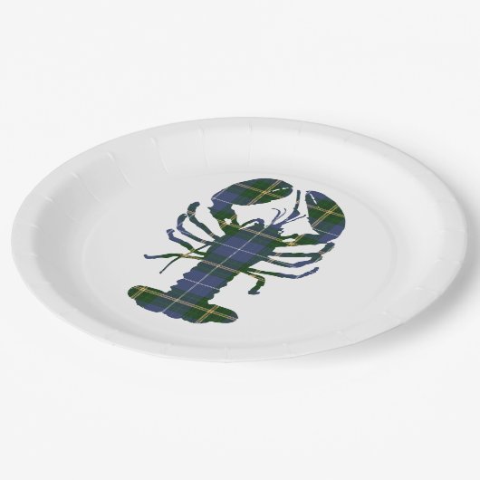 Papier    plateblue Nova Scotia Tartankreeft Papieren Bordje (Gekanteld)