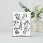  papier pop Briefkaart (Staand voorkant)