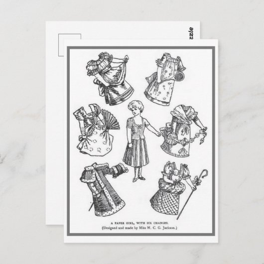  papier pop Briefkaart (Voorkant / Achterkant)