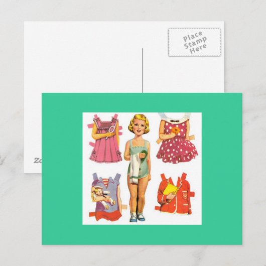  papier pop Briefkaarten (Voorkant / Achterkant)