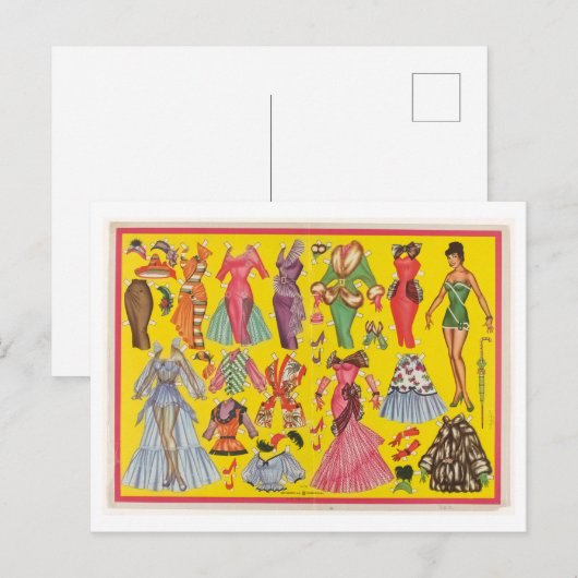  papier pop set Briefkaart (Voorkant / Achterkant)