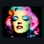 Papier poster Marylin Monroe Pop Art (mat)<br><div class="desc">66, 6 g/m2,  papier poster de 7, 5 pt d'épaisseur Finition matte et surface lisse Option économique avec des afbeeldingen claires et des couleurs vibrantes Ajoutez un cadre de qualité premium en tant qu'accsoire 27, 94x21, 59cm</div>