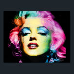 Papier poster Marylin Monroe Pop Art (mat)<br><div class="desc">66, 6 g/m2,  papier poster de 7, 5 pt d'épaisseur Finition matte et surface lisse Option économique avec des afbeeldingen claires et des couleurs vibrantes Ajoutez un cadre de qualité premium en tant qu'accsoire 27, 94x21, 59cm</div>