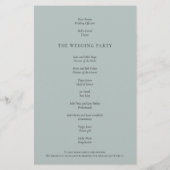 PAPIER | Programma Trendy Waterverf Leaves Wedding Flyer (Achterkant)