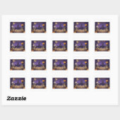 Papier&Pukku prettige Halloween! Vierkante Sticker (Vel)