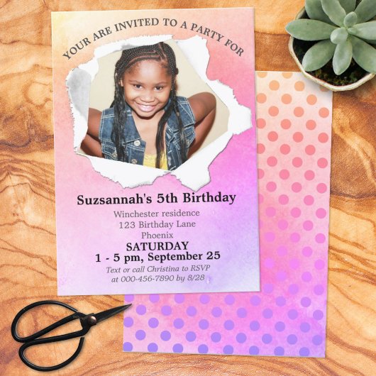 Papier Punch Shape Custom Foto Waterverf Sjabloon Kaart