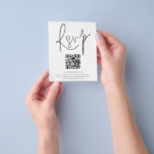 PAPIER | QR-code SJ-bruiloft RSVP Flyer (Hand)