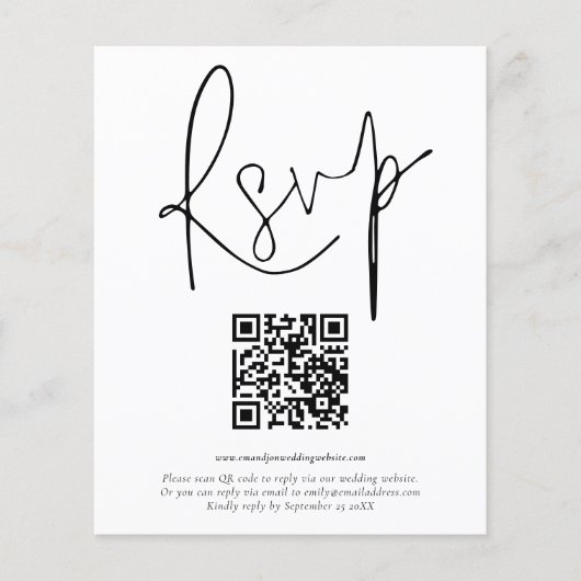 PAPIER | QR-code SJ-bruiloft RSVP Flyer (Voorkant)