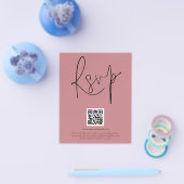 PAPIER | QR-code voor weddenschap tussen Roos RSVP Flyer (Enkel)