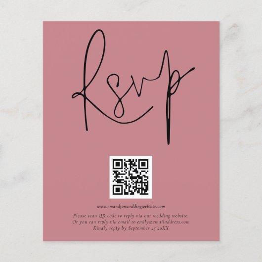 PAPIER | QR-code voor weddenschap tussen Roos RSVP Flyer (Voorkant)