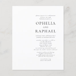 PAPIER QR Code Zwart Wit Boheems Bruiloft Uitnodig Flyer