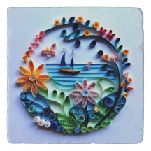 Papier Quilled Craft Trivet