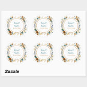 Papier Quilling Bloemen Elegant Gepersonaliseerd Ronde Sticker (Vel)