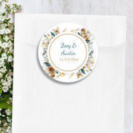 Papier Quilling Bloemen Elegant Persoonlijk Ronde Sticker