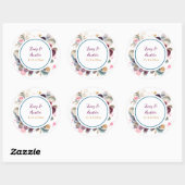 Papier Quilling Bloemen Elegant Persoonlijk Ronde Sticker (Vel)