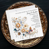 Papier Quilling bloemen en vlinder bruiloft Kaart