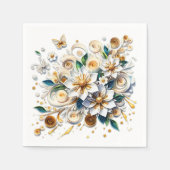 Papier Quilling Bloemen en Vlinders Servet (Voorkant)