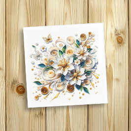 Papier Quilling Bloemen en Vlinders Servet