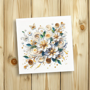 Papier Quilling Bloemen en Vlinders Servet