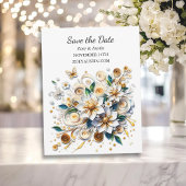 Papier Quilling Flowers Wedding Sla de datum op Kaart