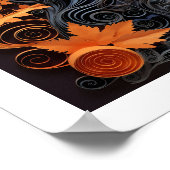 Papier Quilling Halloween heksenkunst print (Hoek)