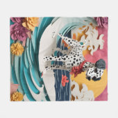 Papier Rococo Dalmatische Surfpastel Kleuren Fleece Deken (Voorkant (Horizontaal))