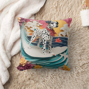 Papier Rococo Dalmatische Surfpastel Kleuren Kussen