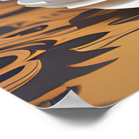 Papier Rococo Maltese pastelkleuren Poster (Hoek)